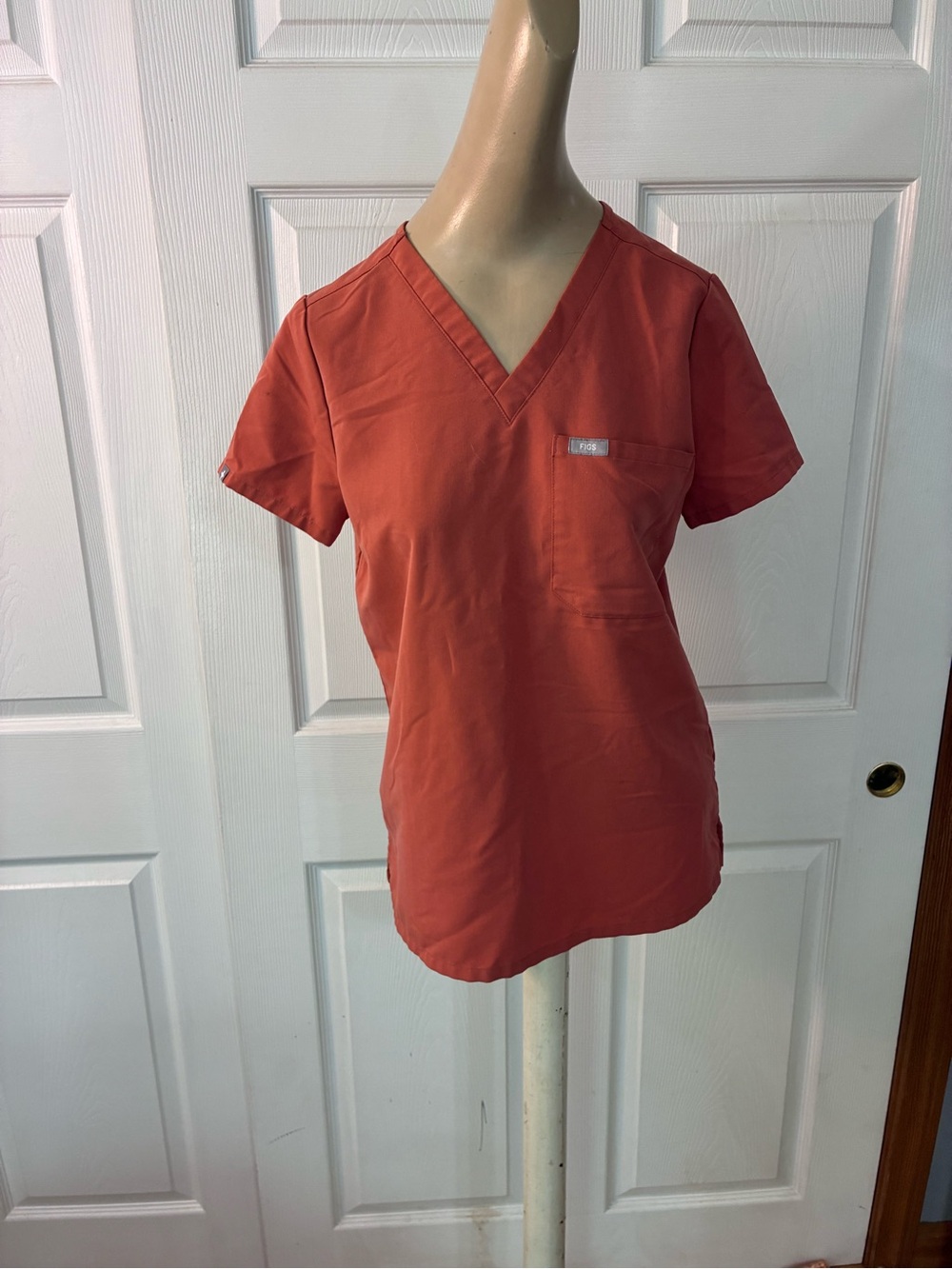 Figs Terracotta Catarina one pocket scrub top size XS